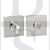 Senza Pari SPWCCP WC Bathroom Thumbturn & Release on Minimal Square Rose Polished Chrome