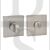 Senza Pari SPWCSN WC Bathroom Thumbturn & Release on Minimal Square Rose Satin Nickel