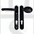 TSS HAN122LPBL UPVC Multipoint 92mm PZ Sprung Lever Moveable Pad Door Handles 122mm Screw Centres Black