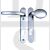 TSS  HAN122LPS UPVC Multipoint 92mm PZ Sprung Lever Moveable Pad Door Handles 122mm Screw Centres Silver
