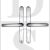 TSS TSSHAN68LLS Lever Lever UPVC Multipoint Door Handles - 68mm PZ Sprung 215mm Screw Centres Silver
