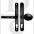 TSS TSSHAN68LPBL Lever Moveable Pad UPVC Multipoint Door Handles - 68mm PZ Sprung 215mm Screw Centres Black
