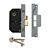Union 2242 78.5mm 2 Lever Rebated Mortise Sashlock Silver Enamel