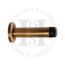 Carlisle Brass AA21AB 72mm Cylindrical Wall Mounted Door Stop With Rose Antique Brass