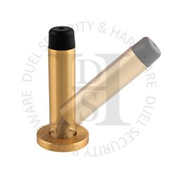 Carlisle Brass AA21SSB 72mm Sprung Cylindrical Wall Mounted Door Stop With Rose Satin Brass