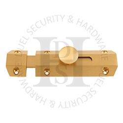Carlisle Brass AQ81SB 102mm Face Fix Slide Action Surface Mounted Bolt Satin Brass