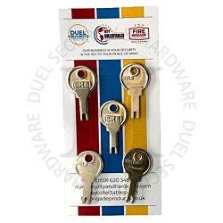 Cotswold Copy COTS1 KWL6 Fork End Locking Window Handle Key Pack of 5