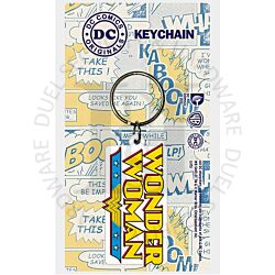 DC Comics RK38189C Wonder Woman Nameplate Licensed PVC Rubber Keychain Key Ring