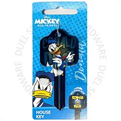 Disney F790 Donald Duck Dark Vintage Licensed 6-Pin UL2 Universal Cylinder Key Blank