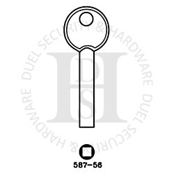 Era 587-56 TS7274 Female Square Section Short Window Lock Key Pack of 1