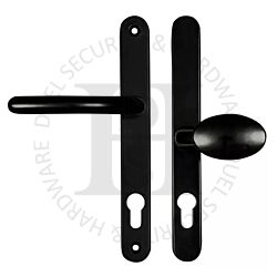 Fab & Fix DLMHANLPBL Balmoral Range UPVC Lever/Moveable Pad 92/62mm Handles Black
