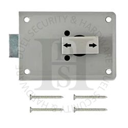 Fire Brigade Products FB4SL Rim Mounted Slam Lock Silver for Left or Right Handed Doors No Keys