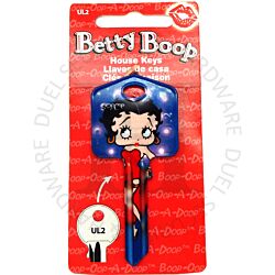 Fleischer Studios UL2-B5 Betty Boop & Flash Bulbs Licensed 6-Pin UL2 Universal Cylinder Key Blank
