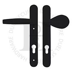 Hoppe HOP92LPBK Hoppe Atlanta Range UPVC 92mm PZ Lever Moveable Pad Door Handles Black