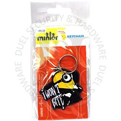 Illumination Entertainment RK38404C Minions I Wont Bite Licensed PVC Rubber Keychain Key Ring