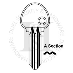 Ingersoll Compatible Orion IGL10 A Section Cylinder Key Blanks Silca ING1 JMA ING-A HD IG2 ERREBI ING1 Pack of 10