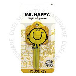 Mr Men KEY00094C Mr Happy Licensed UL2 Universal 6-Pin Cylinder Key Blank