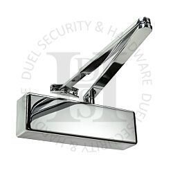 Rutland TS-3204BC-SLFB-PNPPNP Size 3-4 Scissor Arm Back Check Overhead Door Closer Polished Nickel Cover