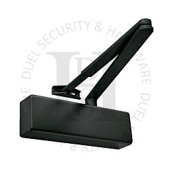 Rutland TS-3204-SLFB-RAL9011BK Size 3-4 Scissor Arm Max Weight 80kg Overhead Door Closer Black Cover