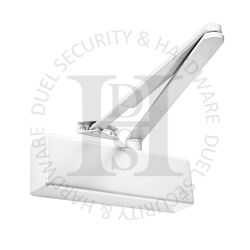 Rutland TS-3204-SLFB-WHWH Size 3-4 Scissor Arm Max Weight 80kg Overhead Door Closer White Cover