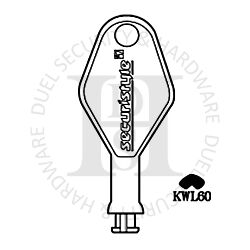 Securistyle Compatible KWL60 Twin Pin Locking Window Cable Restrictor Key Pack of 1