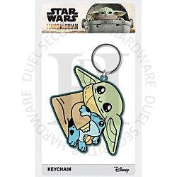 Star Wars RK39325C Grogu Frog The Mandalorian Licenced PVC Rubber Keychain Key Ring