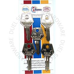 Strebor Compatible TSS16 KWL74 Locking Window Handle Key Pack of 5