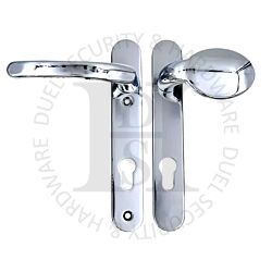TSS HAN122LPC UPVC Multipoint 92mm PZ Sprung Lever Moveable Pad Door Handles 122mm Screw Centres Chrome