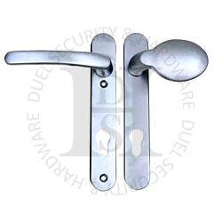 TSS  HAN122LPS UPVC Multipoint 92mm PZ Sprung Lever Moveable Pad Door Handles 122mm Screw Centres Silver