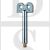 BANHAM R102 - W106 WINDOW LOCK KEY