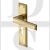 Heritage Brass ATL5748-SB Door Handle Euro Profile Atlantis Design Satin Brass