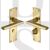 Heritage Brass TR1330-SB Door Handle Bathroom Set Trident Design Satin Brass