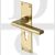 Heritage Brass TR1348-SB Door Handle Euro Profile Plate Trident Design Satin Brass