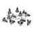 Access Hardware T170 Gravity Hinge Fixing Screws For 13mm Board SSS Pack of 12
