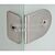 Access Hardware T403SM Toilet Cubicle Glass Patch Bracket SSS