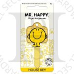 Mister Men KEY00094 Mr Happy 6-Pin UL2 Universal Section Cylinder Key Blank