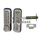 Lockey 2435 Tubular Mortise Latch Mechanical Pushbutton Lock With Holdback Satin Chrome