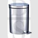 Bary SB-501 Grade 304 Round Dustbin With Foot Pedal To Operated Lid Satin Stainless Steel