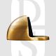 Carlisle Brass AA20SB Oval Half Moon Shaped Floor Mounted Door Stop Satin Brass