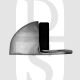 Carlisle Brass AA20SC Oval Half Moon Shaped Floor Mounted Door Stop Satin Chrome