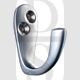 Carlisle Brass AA26SC Face Fixing Single Wardrobe Hook Satin Chrome