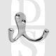 Carlisle Brass AA27CP Face Fixing Double Wardrobe Hook Polished Chrome