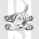 Carlisle Brass AA40CP Non Locking Sash Fitch Fastener Polished Chrome