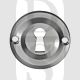 Carlisle Brass AQ41SB 42mm Diameter UK Keyway Face Fix Escutcheon Satin Chrome