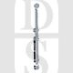 Carlisle Brass AQ82EXCP 355mm Face Fix Slide Action Surface Mounted Extended Bolt  Polished Chrome