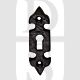Carlisle Brass LF5532BA UK Keyway Fleur De Lys Face Fix Escutcheon Black Antique
