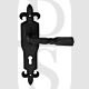 Carlisle Brass LF5113BA Fleur De Lys UK Keyway Lock Barley Twist Lever Handles Black Antique