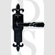 Carlisle Brass LF5114BA Fleur De Lys Latch Barley Twist Lever Handles Black Antique