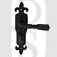 Carlisle Brass LF5115BA Fleur De Lys Bathroom Barley Twist Lever Handles Black Antique