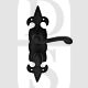 Carlisle Brass LF5506BA Fleur De Lys Bathroom Lever Handles Black Antique